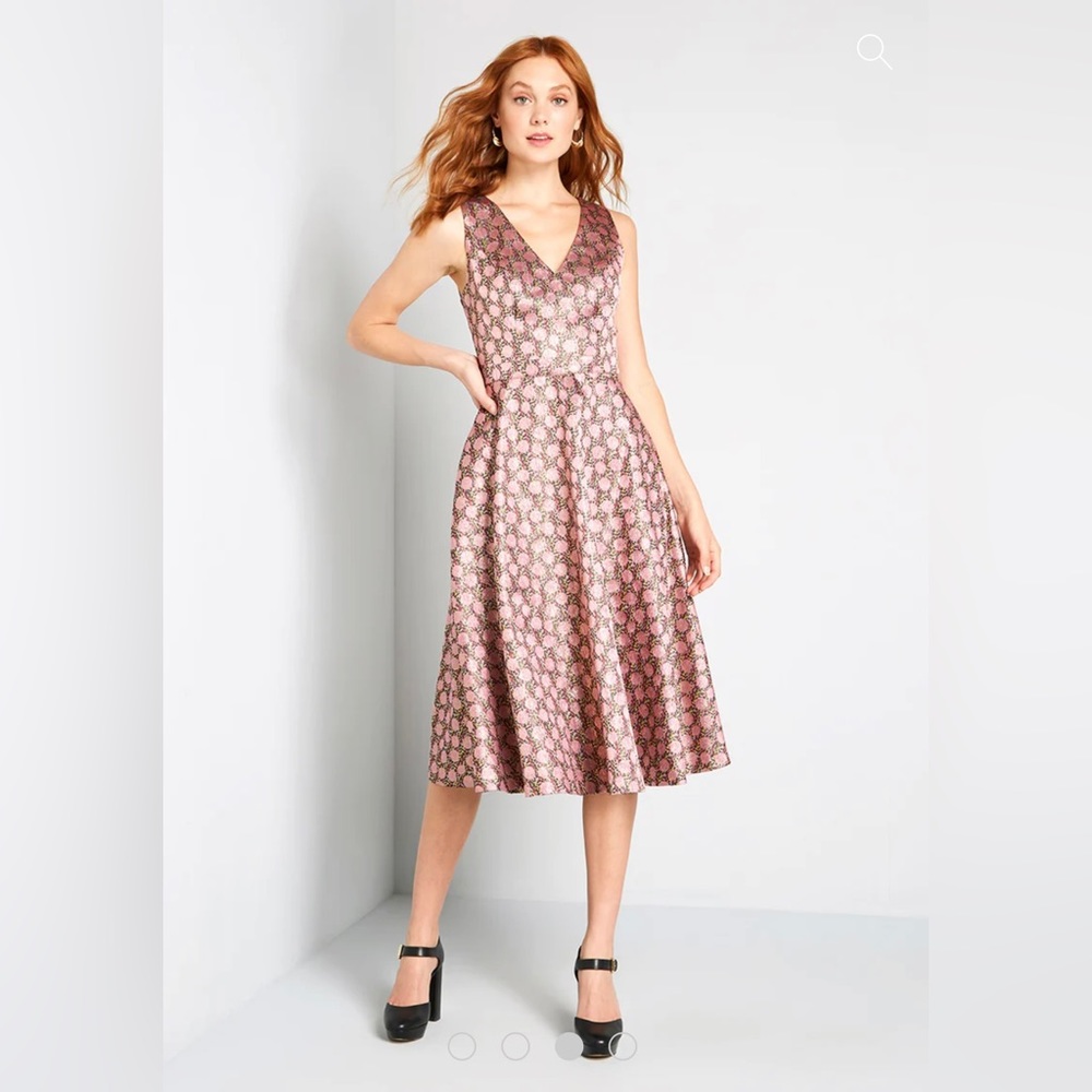 ModCloth’s DISCONTINUED That's My Gala Fit and Flare Dress S 12 - Mint Condition